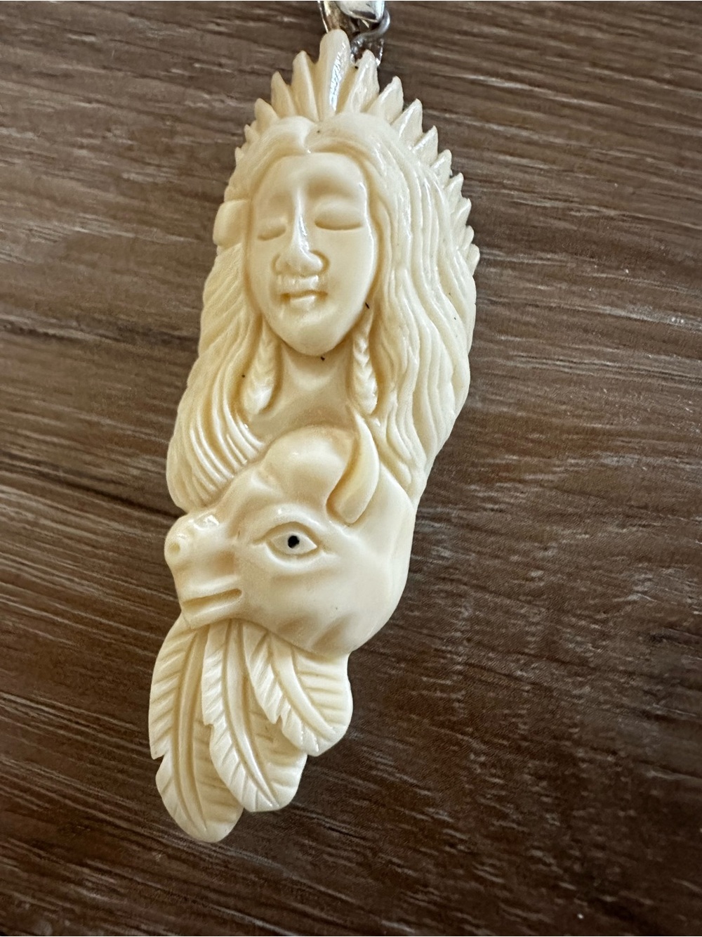 Vintage Carved Native American Pendant